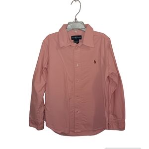 Boys Polo Ralph Lauren Iconic Oxford Shirt, Pink, sz 7, LIKE NEW!